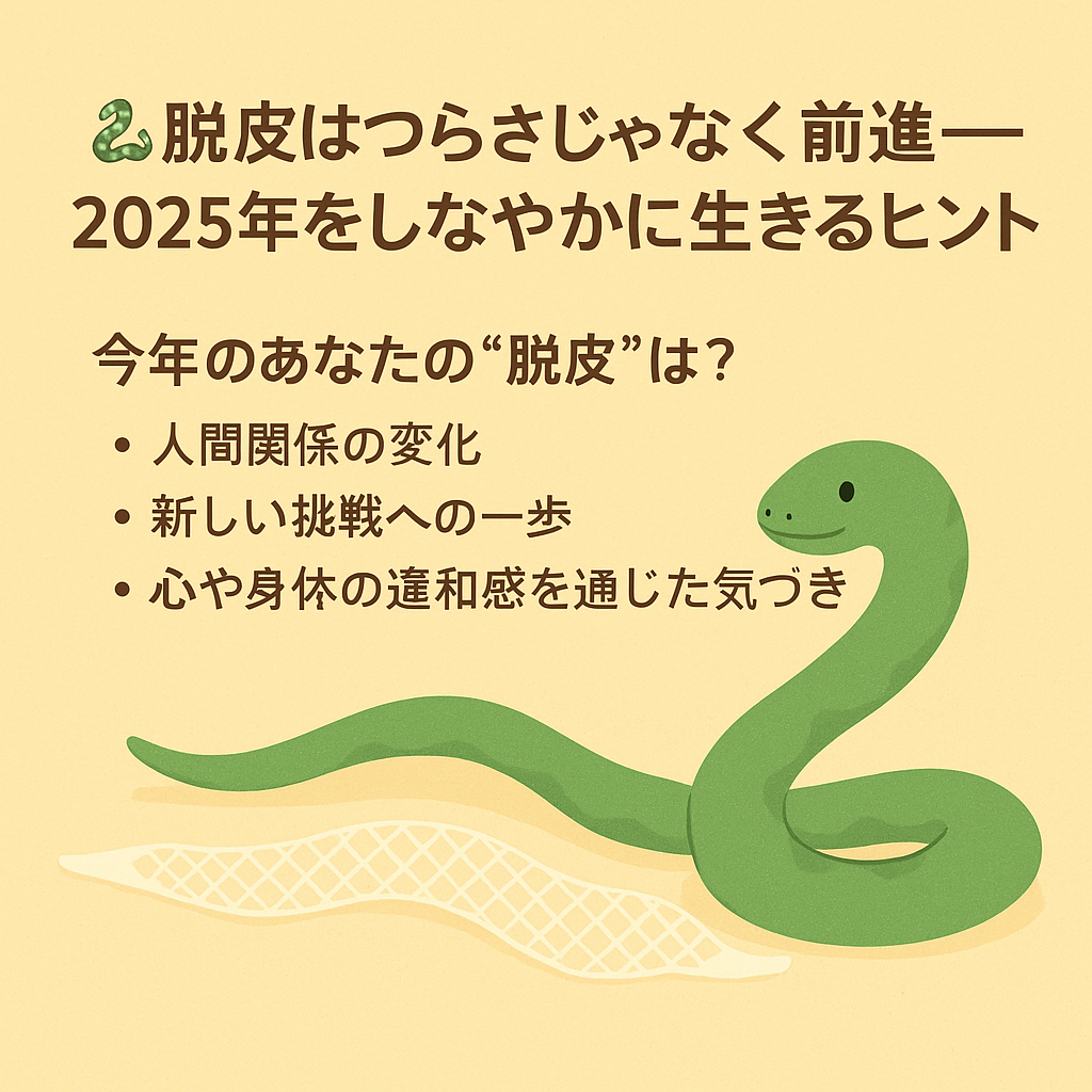 脱皮は辛さじゃなく前進〜2025年をしなやかに生きるヒント〜 - Yoga